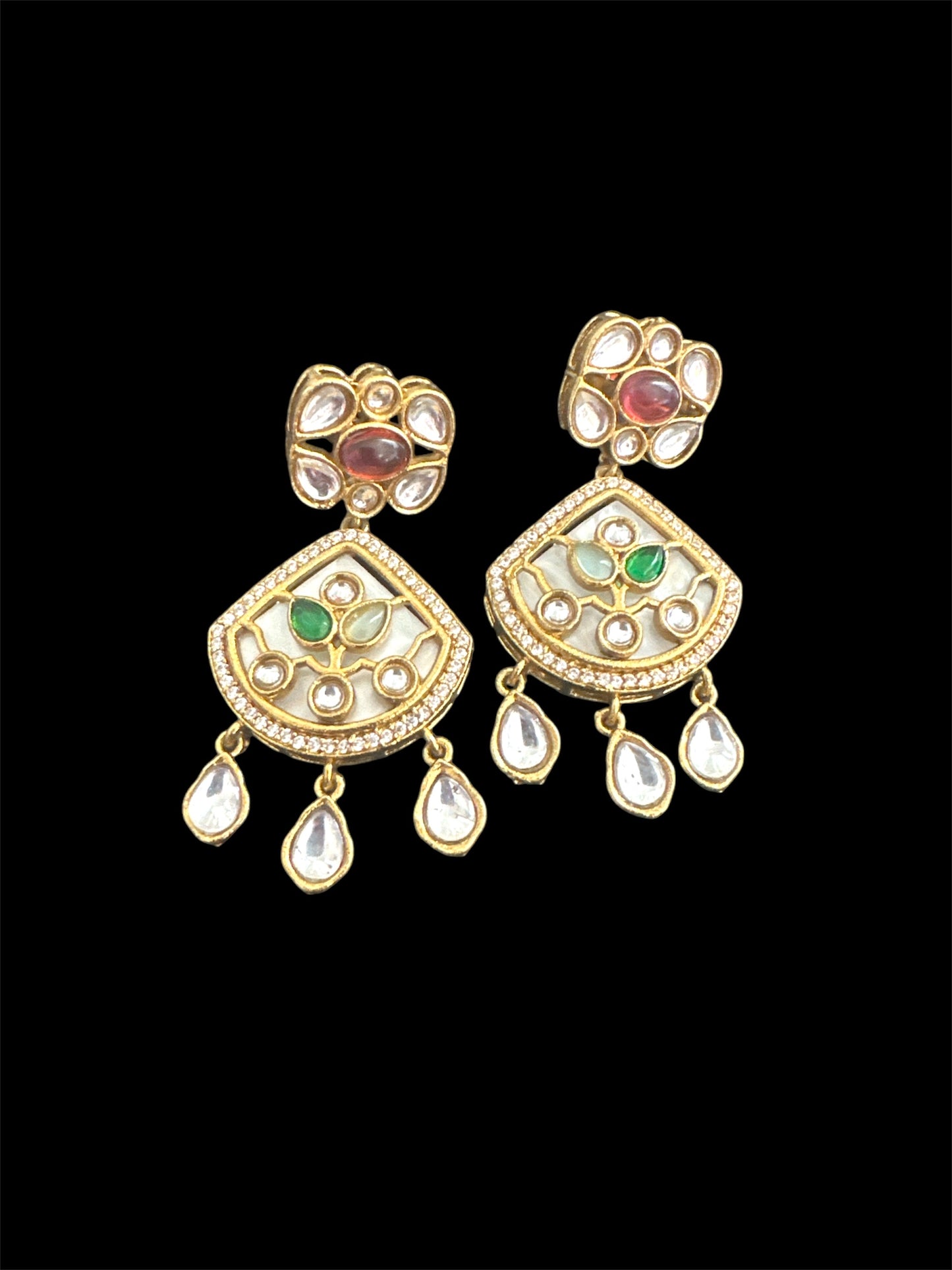 Meena Kundan Earrings (4 colours)