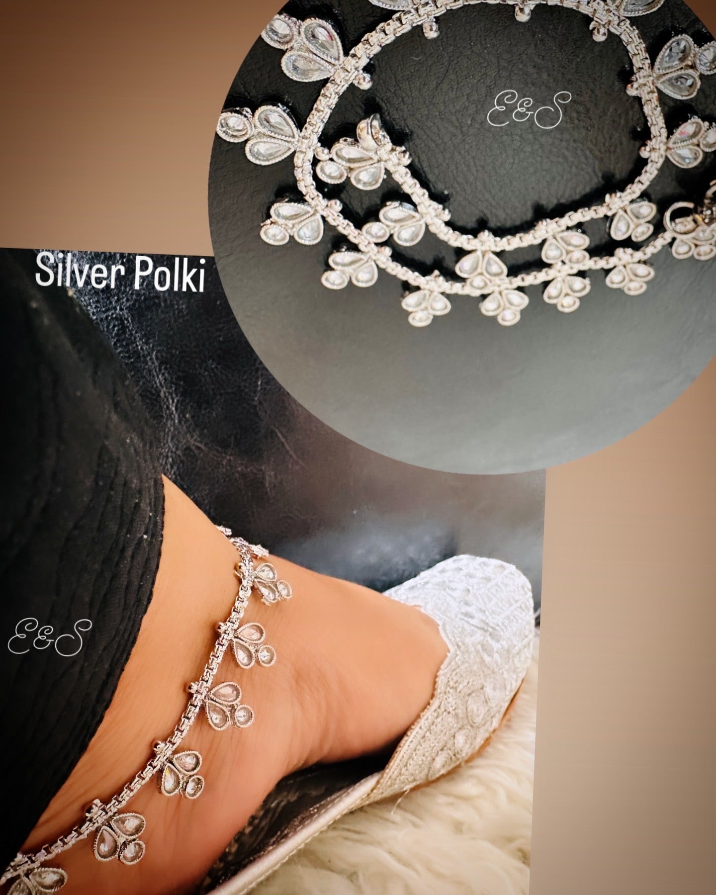 Anklets Polki - Silver