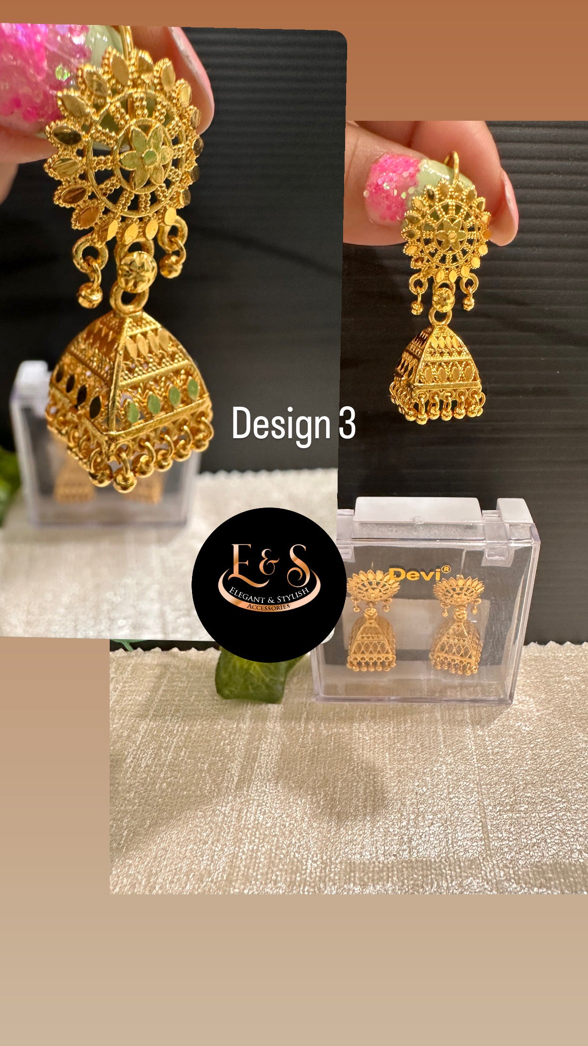 Gold Plated Jhumki Design 3