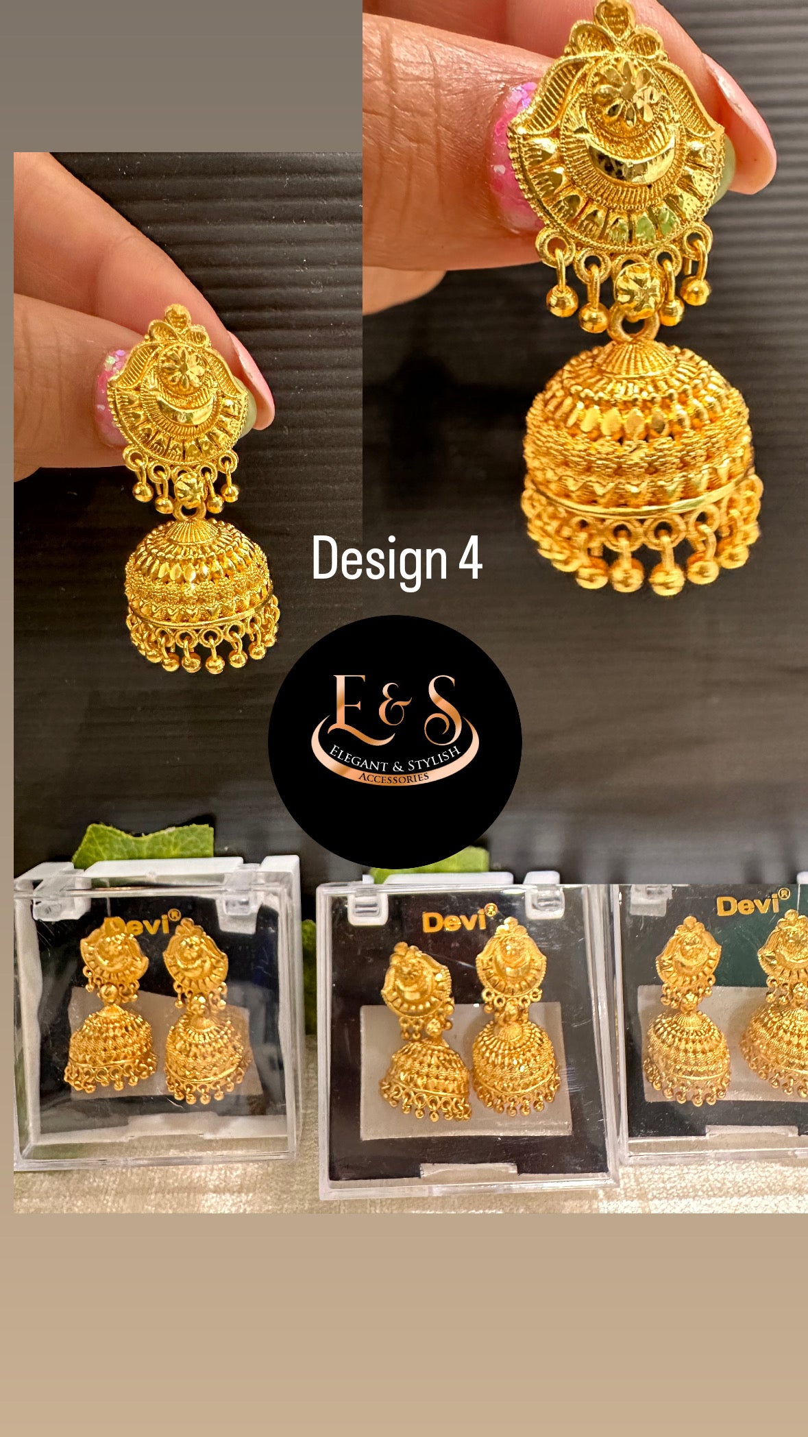 Gold Plated Jhumki Design 4